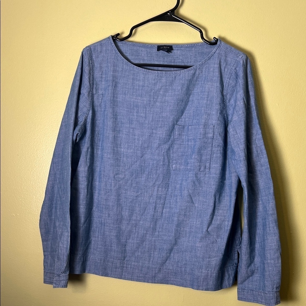 J. Crew Chambray Blue Long Sleeve Shirt